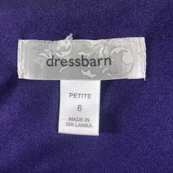 DRESSBARN (6P) Purple Boatneck Dress - Picture 6 of 13